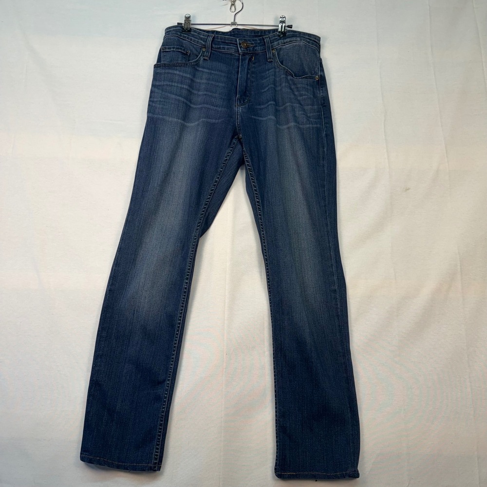 Paige Federal Slim Straight Leg Jeans Dark Wash Stretch Denim Mens Size 34